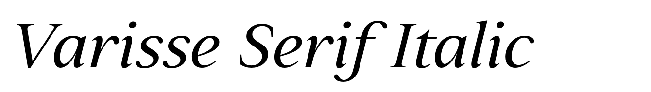Varisse Serif Italic